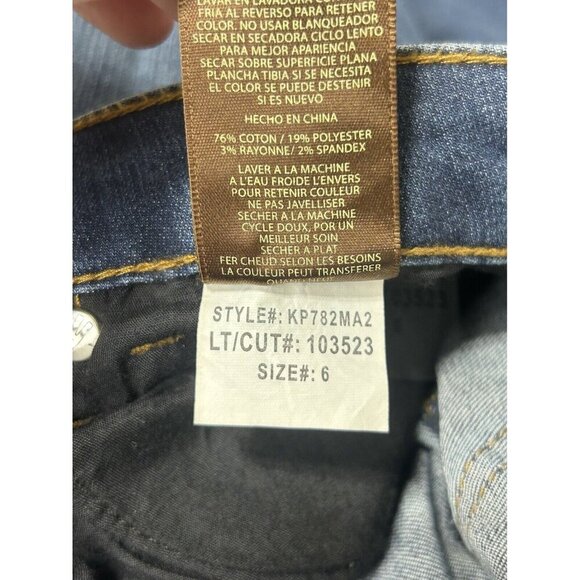 KUT from the Kloth Jeans Womens 6 Blue Straight Leg Dark Wash Office Dress - Picture 6 of 6